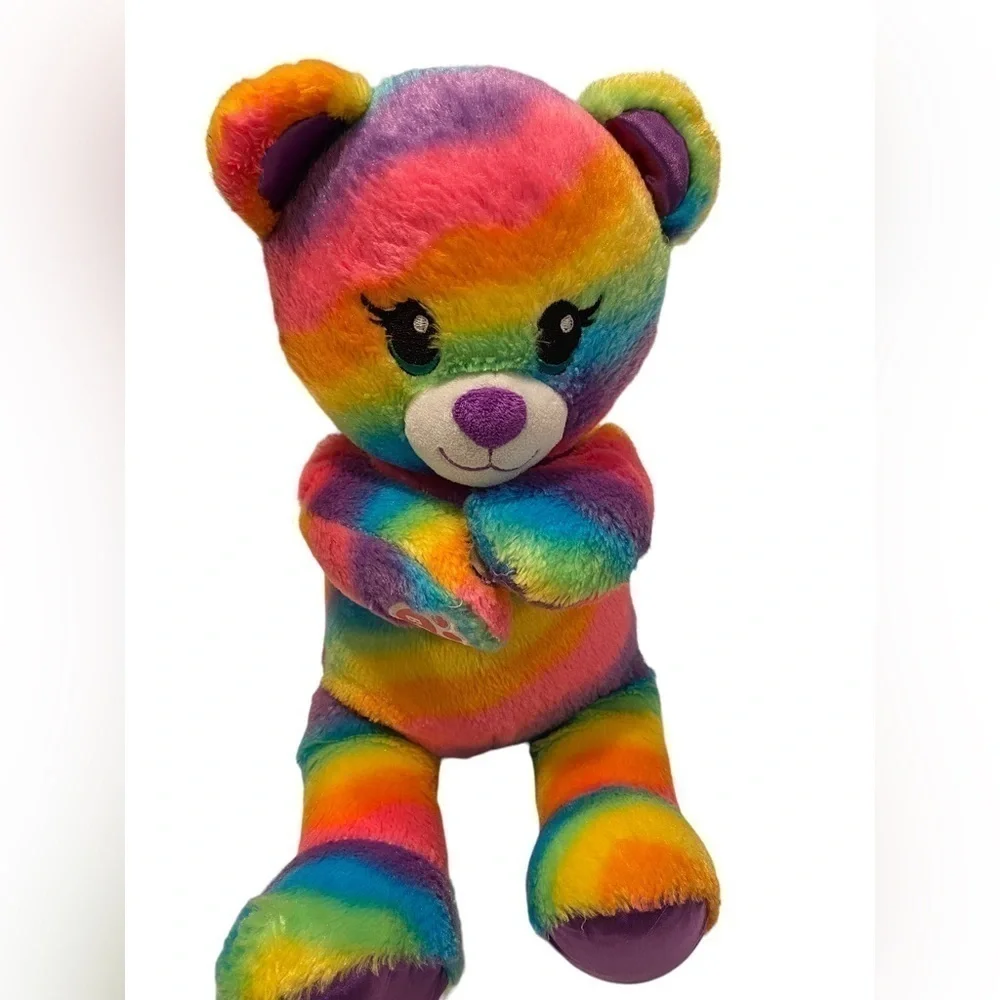 Build-A-Bear Limited edition Rainbow Friends Teddy Bear Plush w/connecting hands